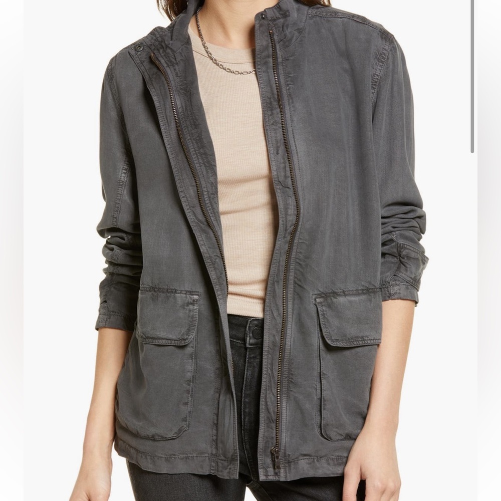Treasure & Bond Gray Military Field Jacket